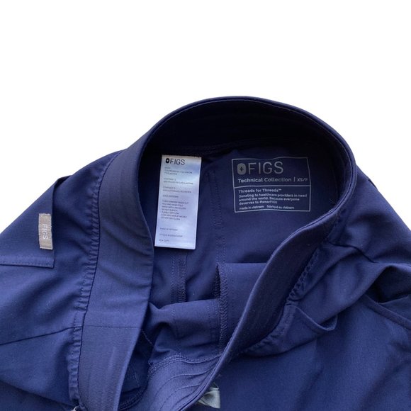 FIGS Technical Collection Zamora Ankle Cuff Tapered Leg Blue Scrub Jogger Pants - Picture 8 of 16